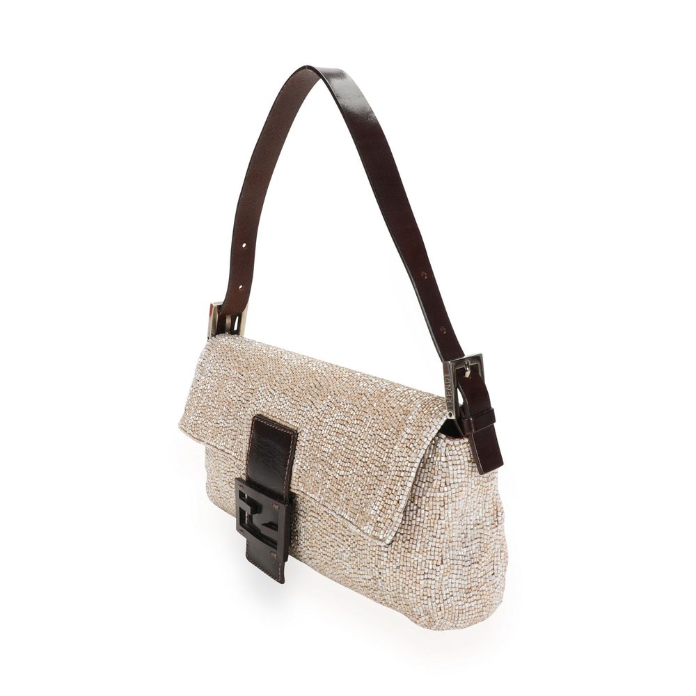 Fendi Beige Beaded Baguette Bag - Picture 2 of 8